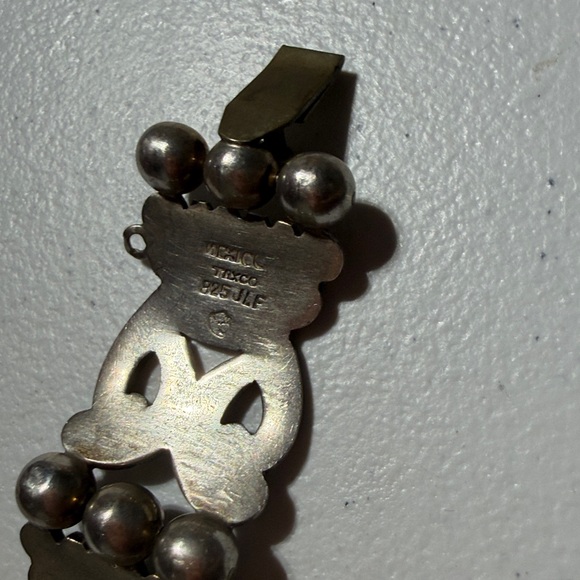 Taxco Jose Luis Flores Heavy Sterling Silver Bracelet Size 6.5"  (2) - Picture 3 of 9